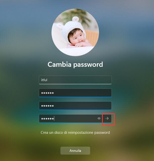 Cambiare Password 