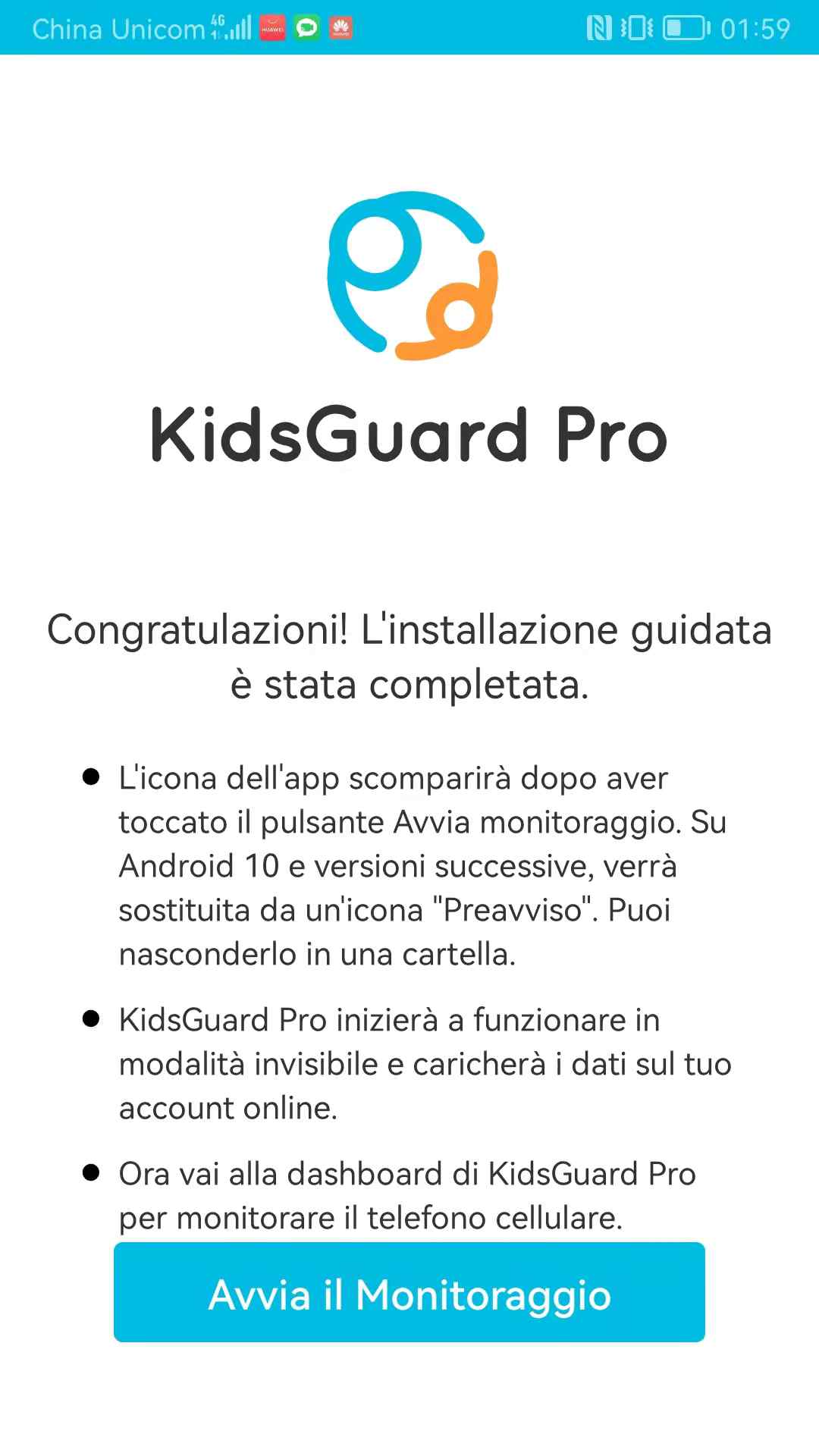 Installare KidsGuard 